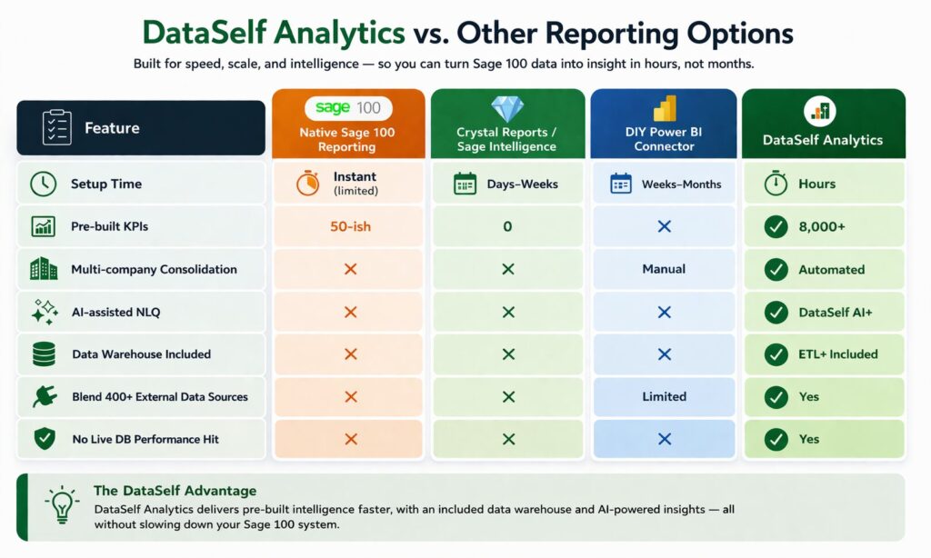 DataSelf vs other reporting options